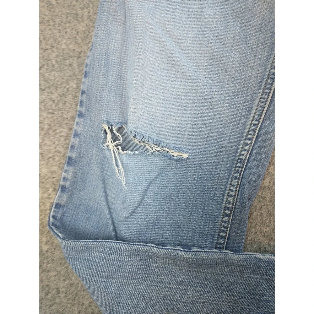 Levis 559 Relaxed Straight Jeans Mens 34x33 Light Wash Distressed Blue Denim